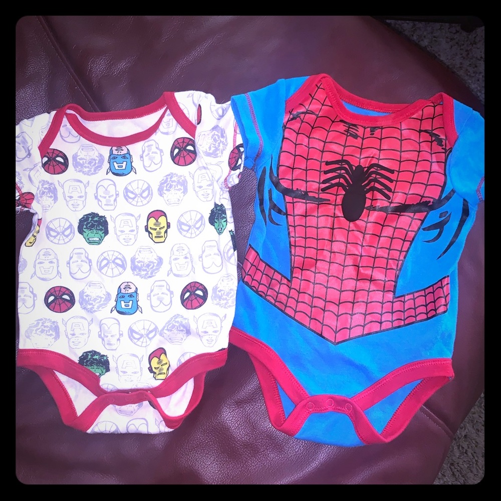 NWOT Set of 2 Baby Marvel Comics Onesies 0-3M